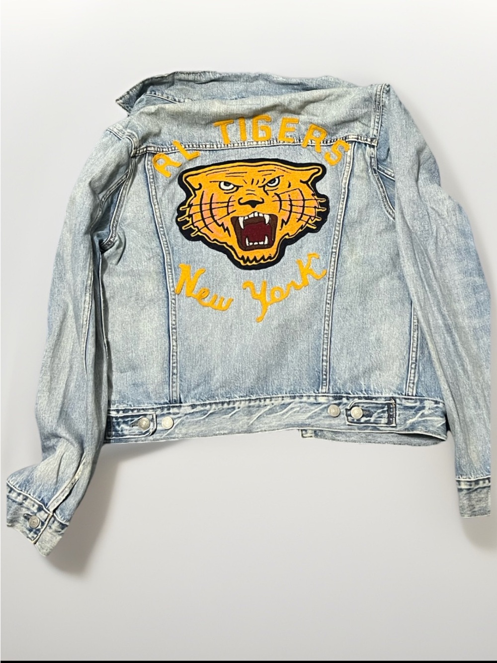 Rare Vintage Trucker Jean Denim Jacket Varsity State Champs Polo Ralph Lauren - Picture 2 of 16